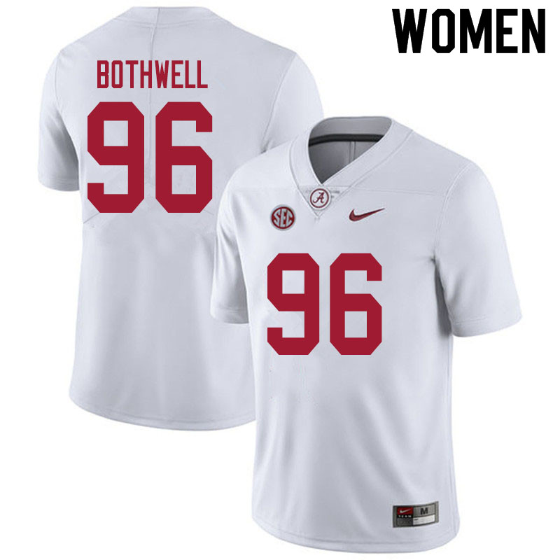 Women #96 Landon Bothwell Alabama White Tide College Football Jerseys Sale-White
